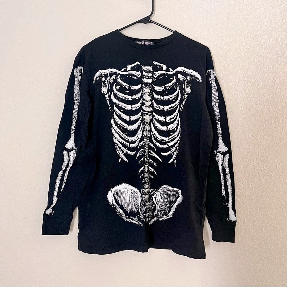 Dolls Kill Black Skeleton Long Sleeve Tee